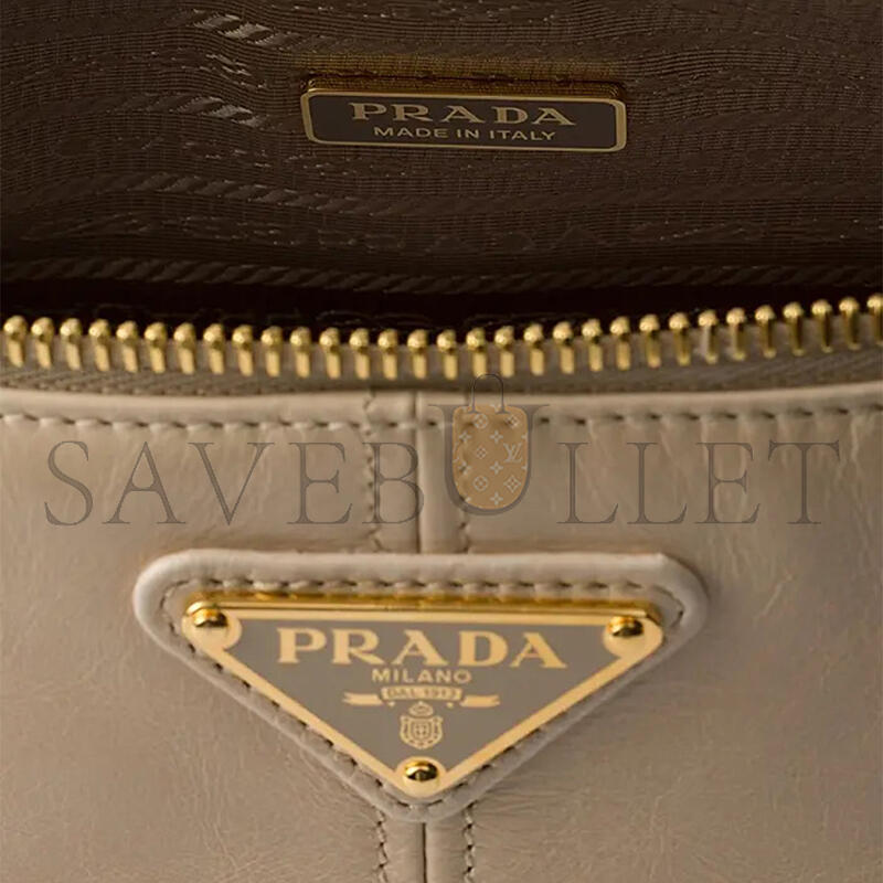 PRADA RE-EDITION 2002 MEDIUM LEATHER SHOULDER BAG 1BC221 (26*11.5*6cm)